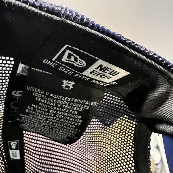 Atlanta Braves Adjustable Truckers Hat - Navy Blue with A embroidered logo NWT - Picture 4 of 5